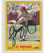 jeff montgomery signed autographed card 1988 score - $10.03