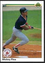 Boston Red Sox Mickey Pina RC Rookie Card 1990 Upper Deck #764 nr mt ! - £0.39 GBP