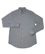 Peter Millar Mens Medium Summer Comfort Button Up Shirt Blue Plaid Long ... - £22.57 GBP