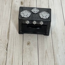 Epoch Gray Dollhouse Plastic Oven Stove Hinged Door Miniature 2.25x1.5x1... - $11.79