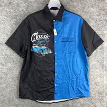 Short Sleeve Button Up Shirt Medium Vintage Dune Buggy Men&#39;s Polyester M - €9,78 EUR