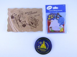 WDW Disney Tokyo Shanghai Park Resort Japan Lot Leather Postcard Pin Not... - $14.01