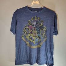 Harry Potter Mens Shirt Large Bue Short Sleeve Draco Dormiens Nunquam Ca... - £11.29 GBP