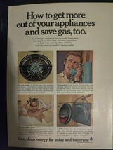 American Gas Association Ad 1972 Appliances Vintage Magazine Print - $5.93