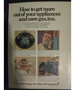 American Gas Association Ad 1972 Appliances Vintage Magazine Print - $8.27 CAD