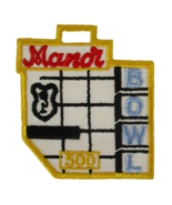 Vintage Manor Bowl Bowling Alley Fabric Patch San Leandro CA 500 Club - $12.15 CAD