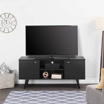 Prepac Milo Mid Century Modern Tv Console, 56 Inch, Black - £144.85 GBP