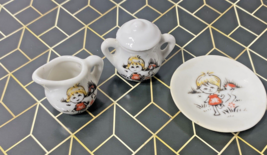 Vintage Replacement Creamer Sugar Bowl Plate for Mini Japan Tea Set - 19... - £9.38 GBP