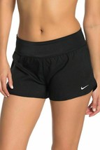 Nike Women&#39;s Solid Boardshort Swim Bottom Black Size Large NESS9389-001 - £23.50 GBP