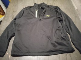Callaway Golf 3/4 Zip Pullover Mens size MED black with pockets - $33.65