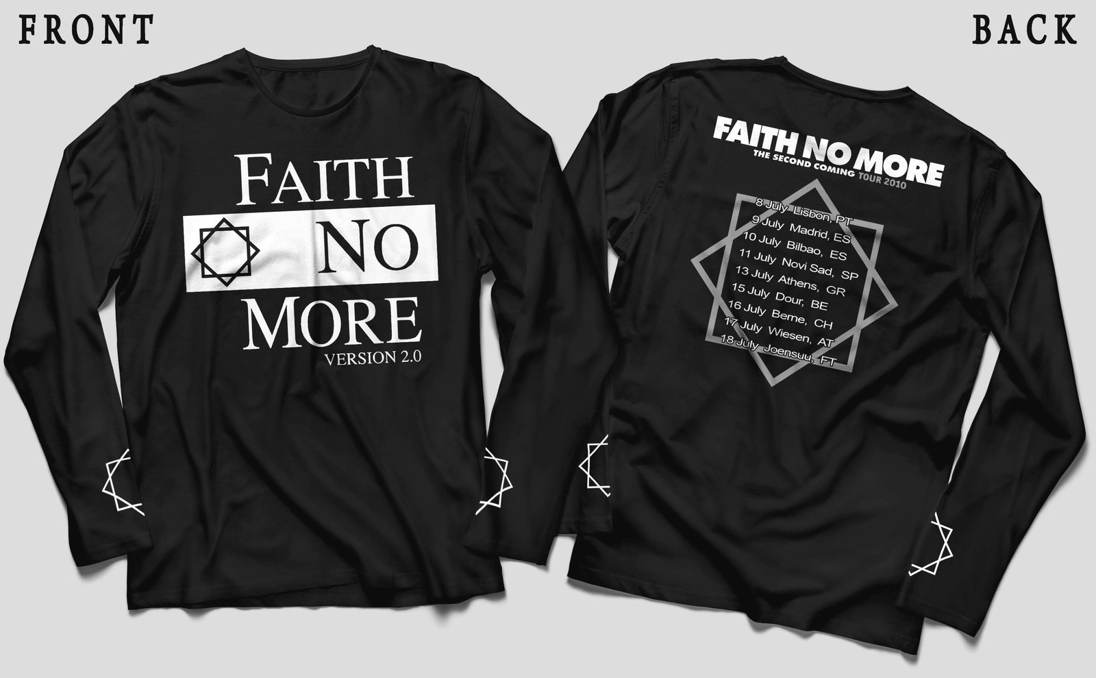 FAITH NO MORE - Version 2.0-Black T-shirt Long Sleeve(sizes:S to 5XL) - £17.98 GBP