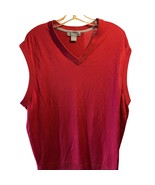 Cremieux Signature Men’s XL Wool University Golf Sweater Vest Red Pullover - $24.75