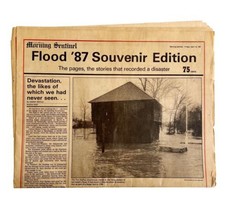 1987 Kennebec Flood Newspaper Morning Sentinel Maine Souvenir Edition DWHH7 - £39.22 GBP