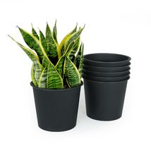 Catleza 5&quot; Round Nursery Plant Pot - Garden Plastic Pots with Drainage (... - £16.49 GBP