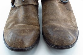 Born Short Boots Brown Leather Zip Women Sz 6.5 - £20.15 GBP