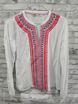 Boden Women’s Embroidered Top Tunic Long Sleeves Sz 6 Tie Detailed Long ... - £26.25 GBP
