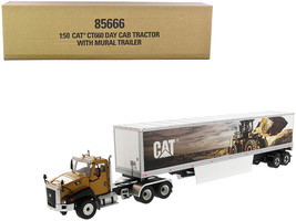 CAT Caterpillar CT660 Day Cab with Caterpillar Mural Dry Van Trailer &quot;Transport  - £104.74 GBP