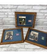 Saturday Evening Post Framed Covers With Stamps Lot of 3 Rockwell 9.5&quot; x... - £56.83 GBP