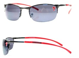 Philadelphia Phillies MLB Red Metal Baseball Sunglasses UV Protection - $280.63 MXN