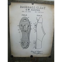 Modern Quality Reproduction Of Original Baseball Cleat Patent Print 20&quot; x 16&quot; - £19.43 GBP