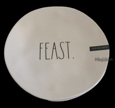 Rae Dunn White Melamine FEAST Dinner Plates 10” Set Of 4 Thanksgiving Any Day - £35.14 GBP