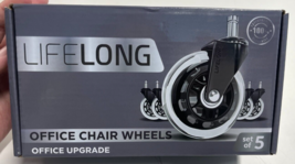 Lifelong, Office Chair Wheels, Replacement Rubber Chair Casters, Set of 5 - £23.53 GBP