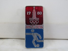 Vintage Summer Olympic Pin - Moscow 1980 Soccer Event - Stamped Pin - $15.00