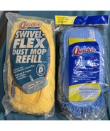 2 Quickie Swivel-Flex Dust Mop Nylon Refill #0654 For Mop #065 Yellow Blue - $45.53