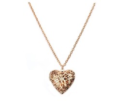 Heart Pendant Necklace Love Chain Silver Gift Jewellery Gold Women Prese... - £3.92 GBP