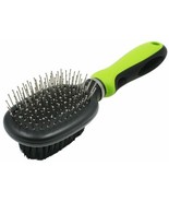 Pet Life ® Flex Series 2-in-1 Dual-Sided Pin and Bristle Grooming Pet Brush - £12.02 GBP