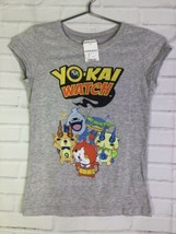 Yo-Kai Watch Yokai Watch Girls Size 5-6 Gray Short Sleeve Character T-Shirt Top - £9.74 GBP