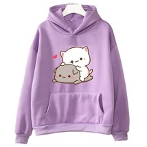 Mochi Peach And Goma Cute Cat Hoodie Sweatshirt for Girls Fashion Kawaii  Pullov - £49.46 GBP
