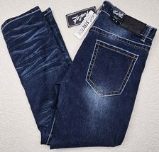 True Luck Men&#39;s Jeans Straight Dark Wash 32x30 Stretch NWT - $33.65