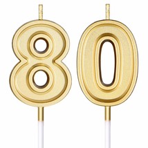 80Th Birthday Candles Cake Numeral Candles Happy Birthday Cake Candles Topper De - £10.23 GBP