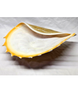 Vintage Jozefina Krosno  Iridescent Cased Art Glass Shell Bowl - Made In... - $92.38