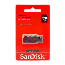 SanDisk Cruzer Blade USB Flash Drive, 128 GB, Black/Red (SDCZ50-128G-A46) - $40.06
