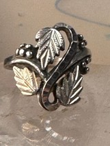 Black Hills Gold ring leaves band size 5.75 sterling silver women girls - £58.38 GBP