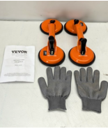 2-VEVOR Vacuum Suction Cup Double Glass Lifter 4.7&quot; Aluminum Handle with... - $25.47
