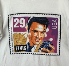 Vintage Elvis T Shirt Single Stitch Screen States Graceland Large USA 80s 90s - £23.52 GBP