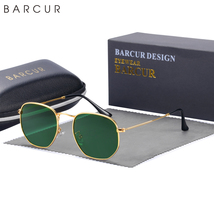 BARCUR Classic Square Sunglasses for Men Polarized Hexagon UVA Light Wei... - £14.05 GBP