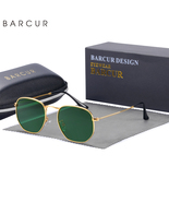 BARCUR Classic Square Sunglasses for Men Polarized Hexagon UVA Light Wei... - £14.33 GBP