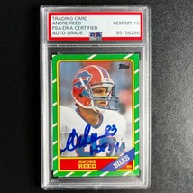 1986 Topps #388 Andre Reed Signed Card PSA Auto 10 Slabbed Bills - £47.06 GBP