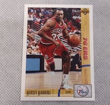 1991-92 Upper Deck Hersey Hawkins #155 Philadelphia 76ers Basketball - £1.67 GBP