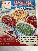 Vintage Box of 25 Spotless Frozen Food Boxes - Pint- NOS - Grocery Count... - £16.27 GBP