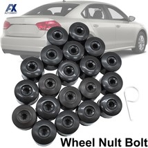 20x Wheel Nut Bolt Cap Full Cover w/ Removal Tool 28mm For VW tle EOS Golf Pat W - £43.09 GBP