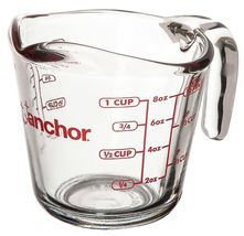 Tempered Glass MEASURING BOWL 1 cup =8oz =.5 pint =250mL ANCHOR HOCKING ... - $20.05