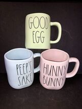 3 Rae Dunn Iridescent HUNNY BUNNY GOOD EGG Coffee Tea Mug Cup 16 Oz 4.5”... - $30.00