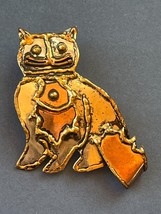 Vintage Large Mixed Metal Kitty Cat Brooch Pin Pendant Combination – 3 inches x - £11.90 GBP