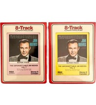 Jim Reeves Unforgettable 8 Tracks SEALED Brand New Volumes 1 &amp; 2 1972 RCA 8TR - £64.48 GBP