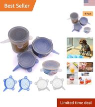 Durable Food Grade Silicone Lids - Expandable Can Covers for Pets and Pe... - $9.97